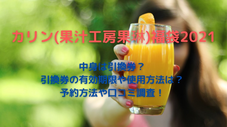 カリン 果汁工房果琳 福袋21中身は引換券 予約方法や口コミ調査 かわブロ